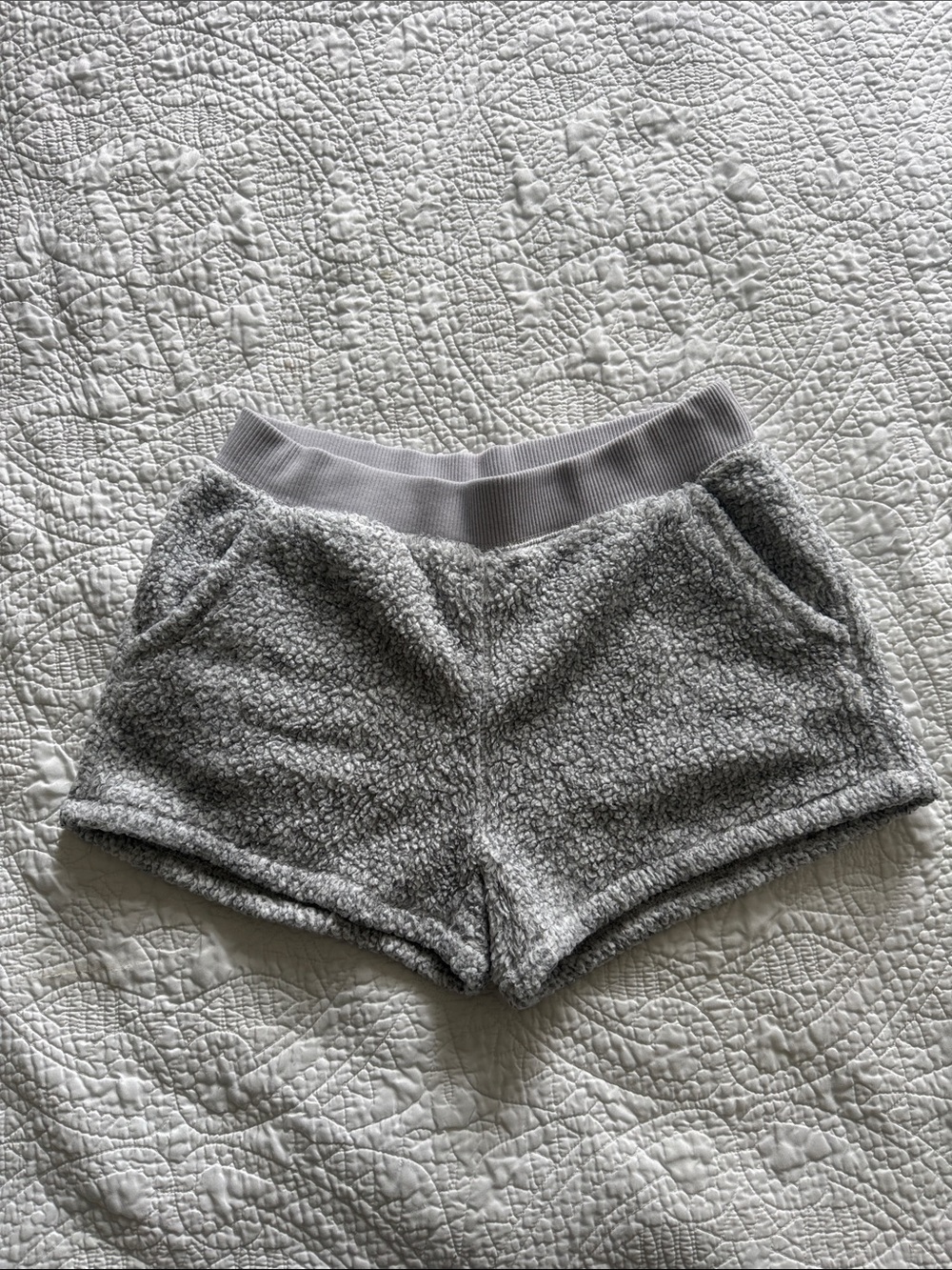 aerie Heather Gray Sherpa Athletic Shorts